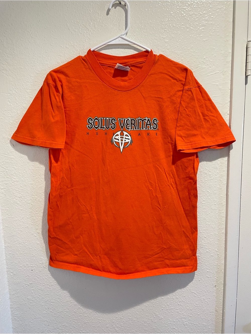 Vintage Hanes Heavyweight Solus Veritas Hume Lake Orange Graphic Tee Men's M